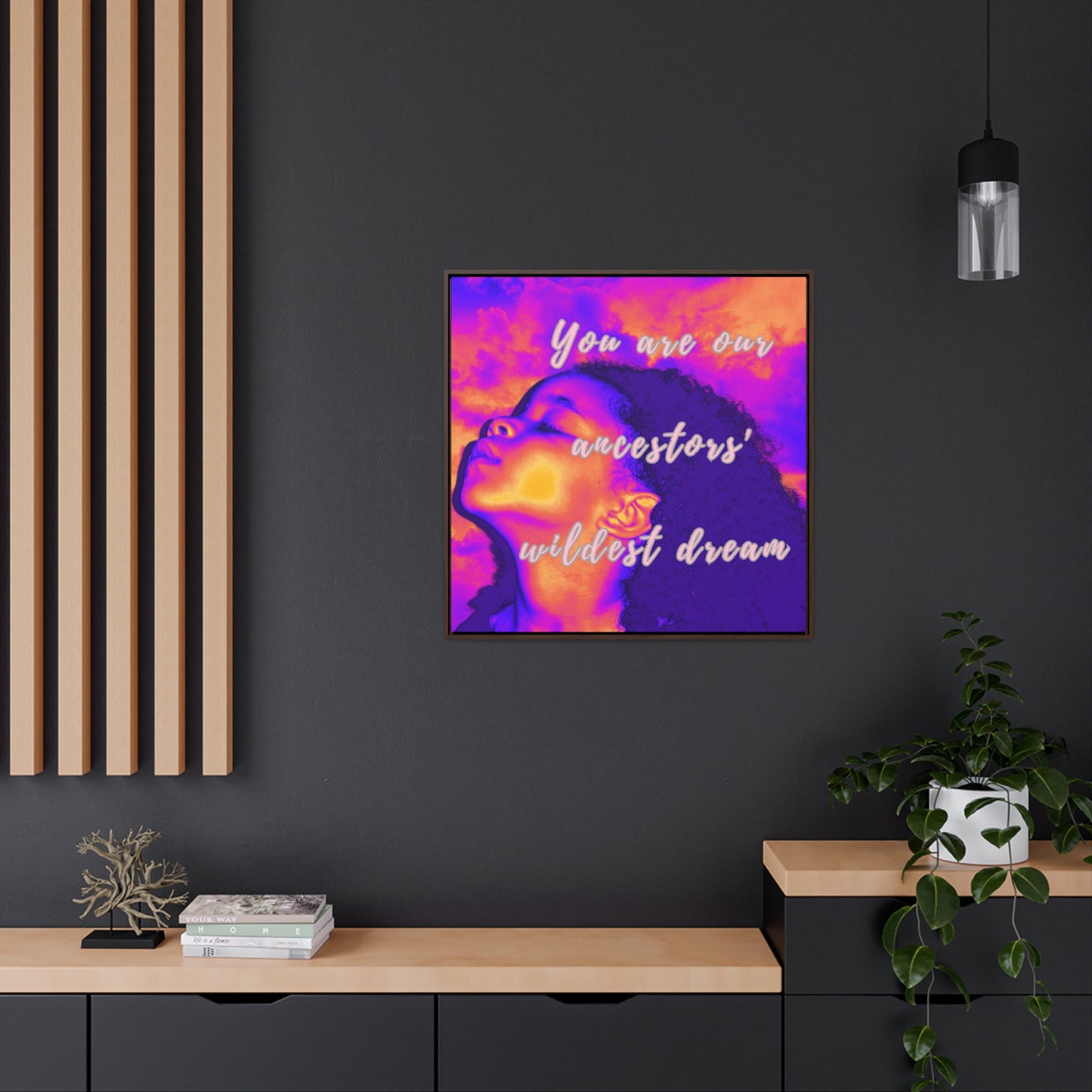 Ancestors Widest Dream Canvas, Square Frame