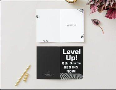 Level Up! 8th Grade Begins Now Card