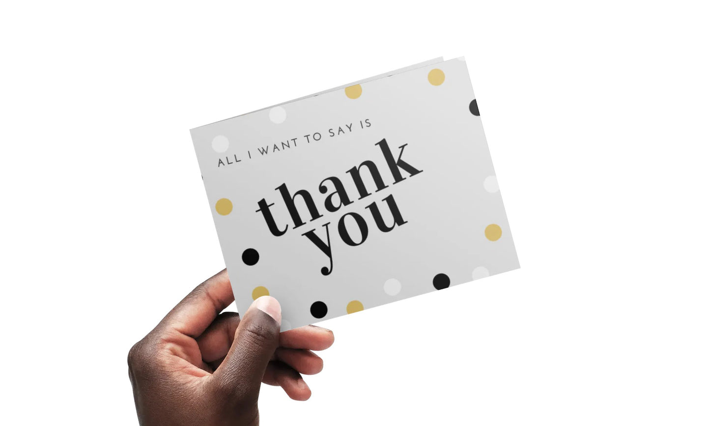 Thank you (Grey) - Lyfe Every Day Greeting Card