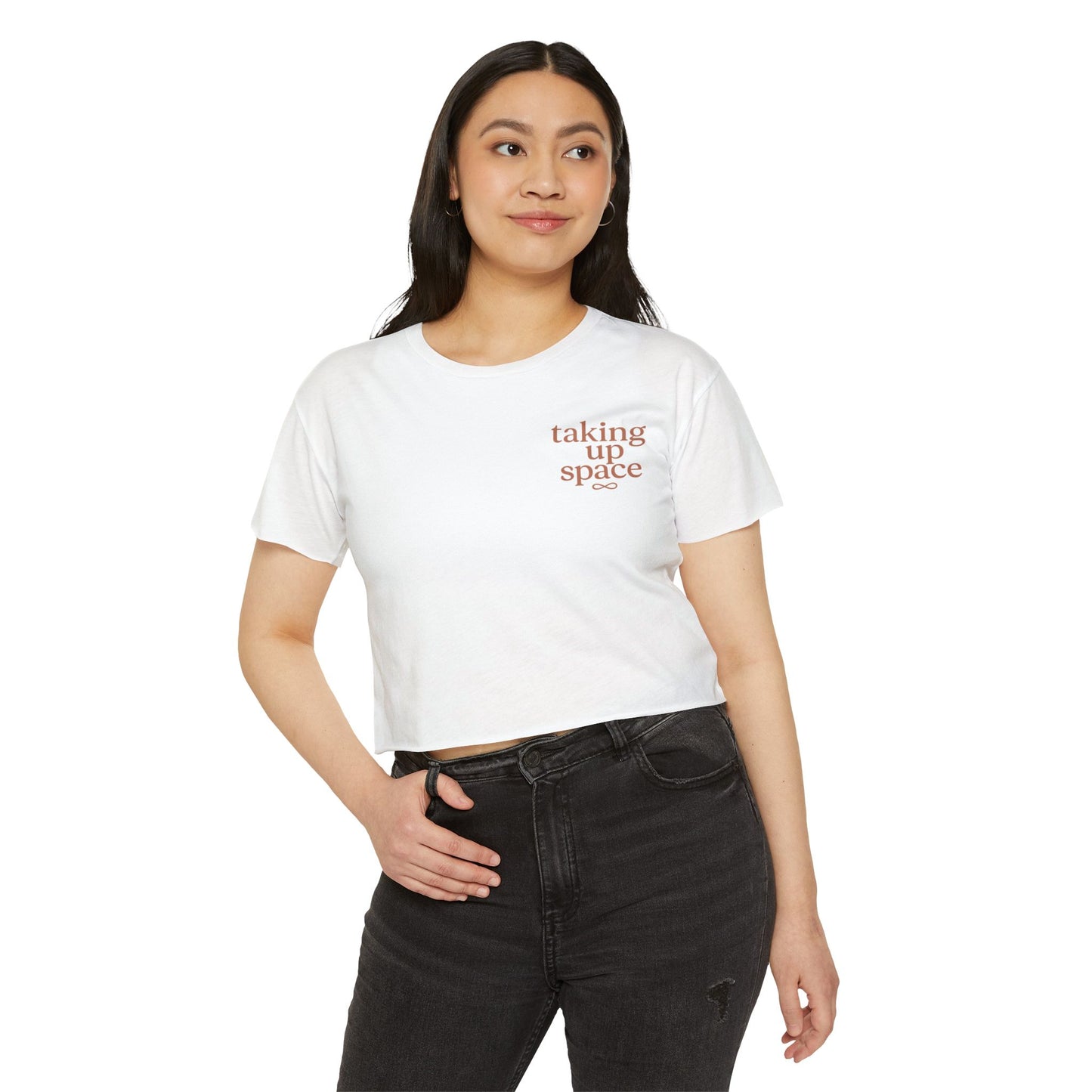 Taking Up Space Boxy Crop Top — "Take Up Space, Sis"