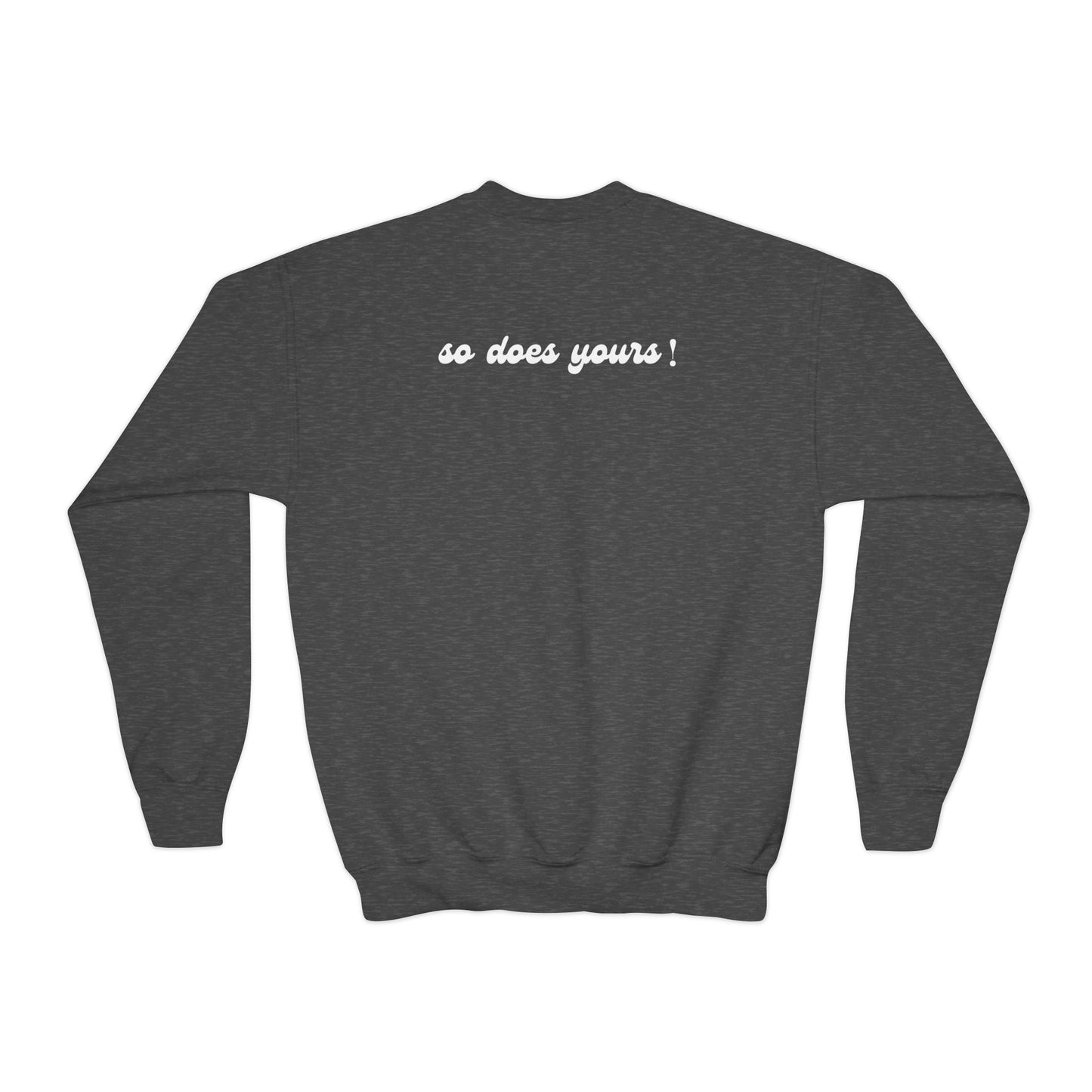 Youth Crewneck Sweatshirt — "My Voice Matters" Empowerment Pullover (Back: "so does yours!")