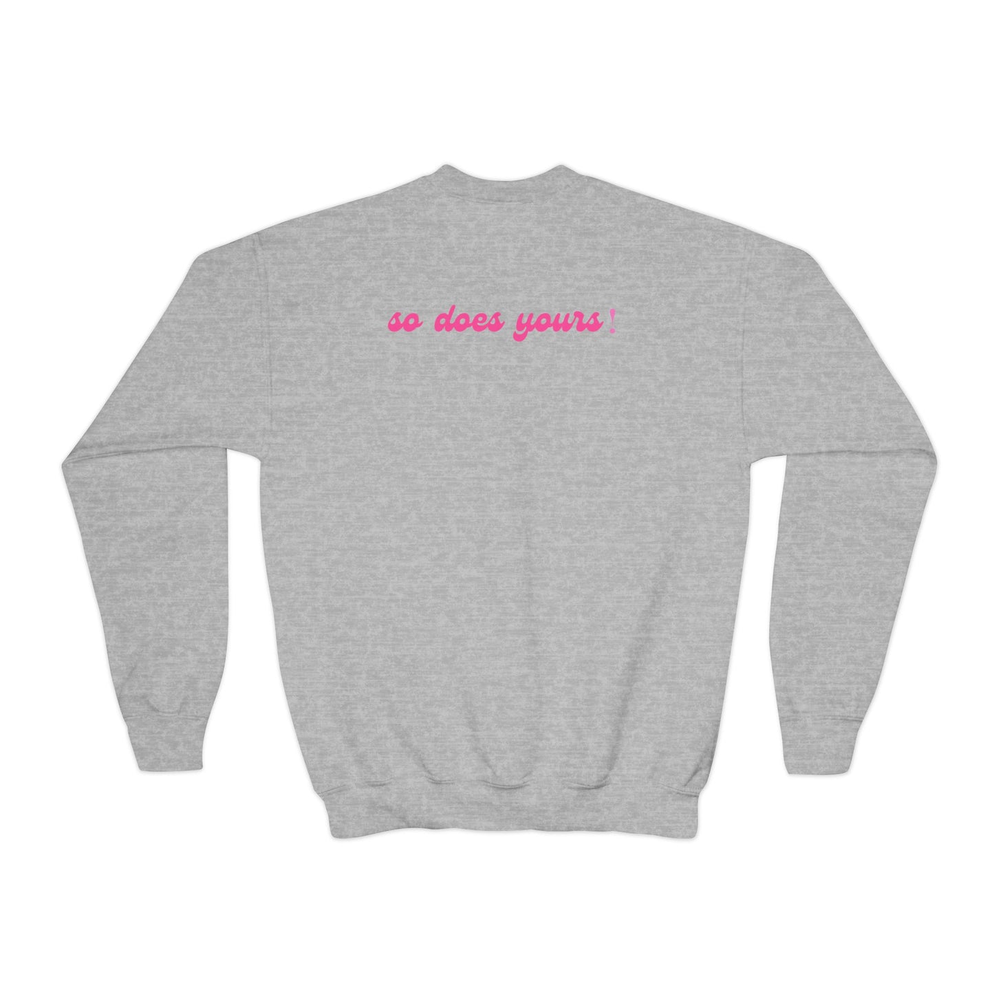 Youth Crewneck Sweatshirt — "My Voice Matters" Empowerment Pullover (Back: "so does yours!")