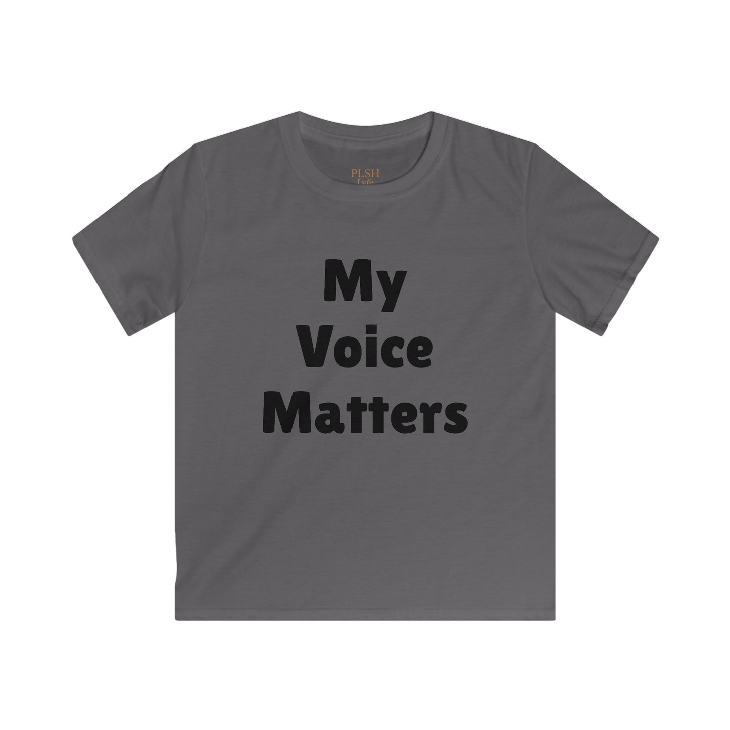 Kids Tee - My Voice Matters Graphic Youth T-Shirt, Empowerment Shirt for Children