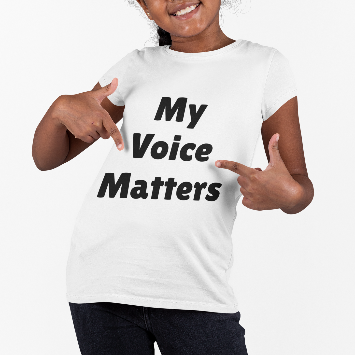 Kids Tee - My Voice Matters Graphic Youth T-Shirt, Empowerment Shirt for Children