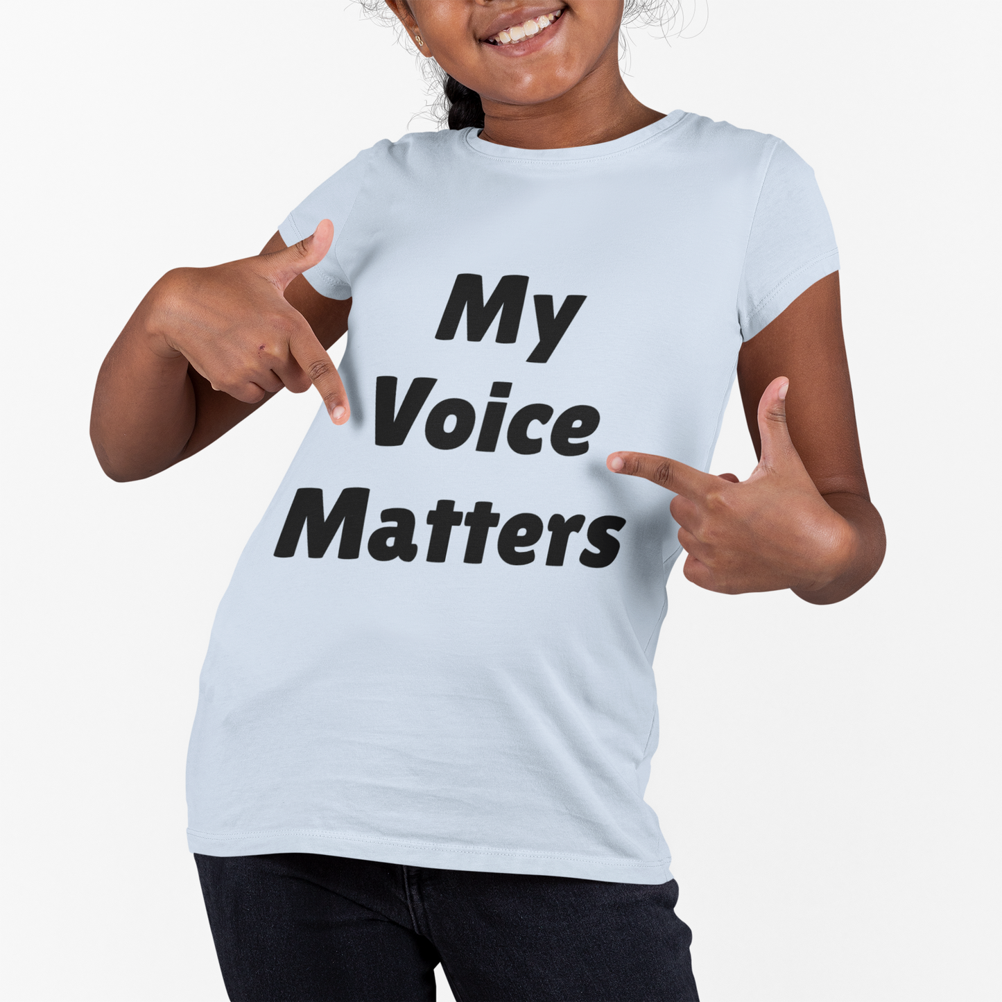 Kids Tee - My Voice Matters Graphic Youth T-Shirt, Empowerment Shirt for Children