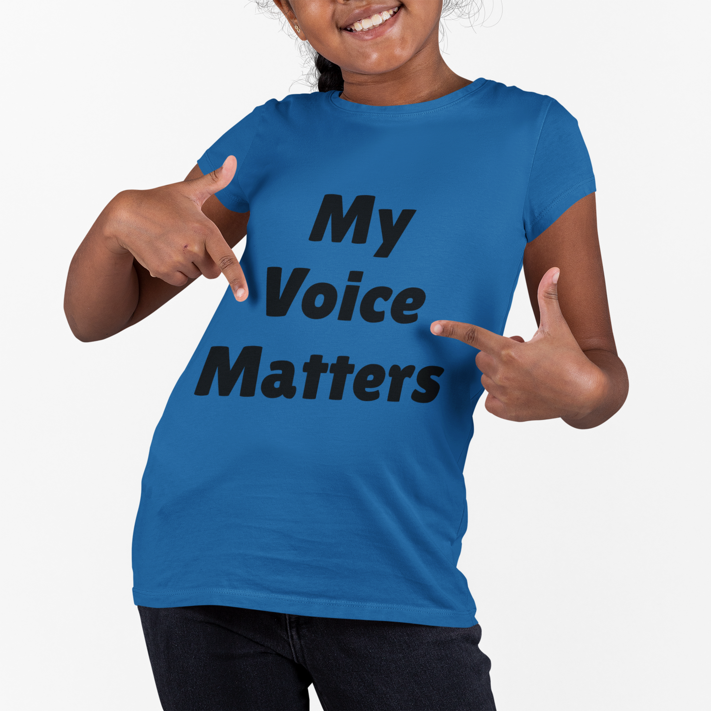Kids Tee - My Voice Matters Graphic Youth T-Shirt, Empowerment Shirt for Children