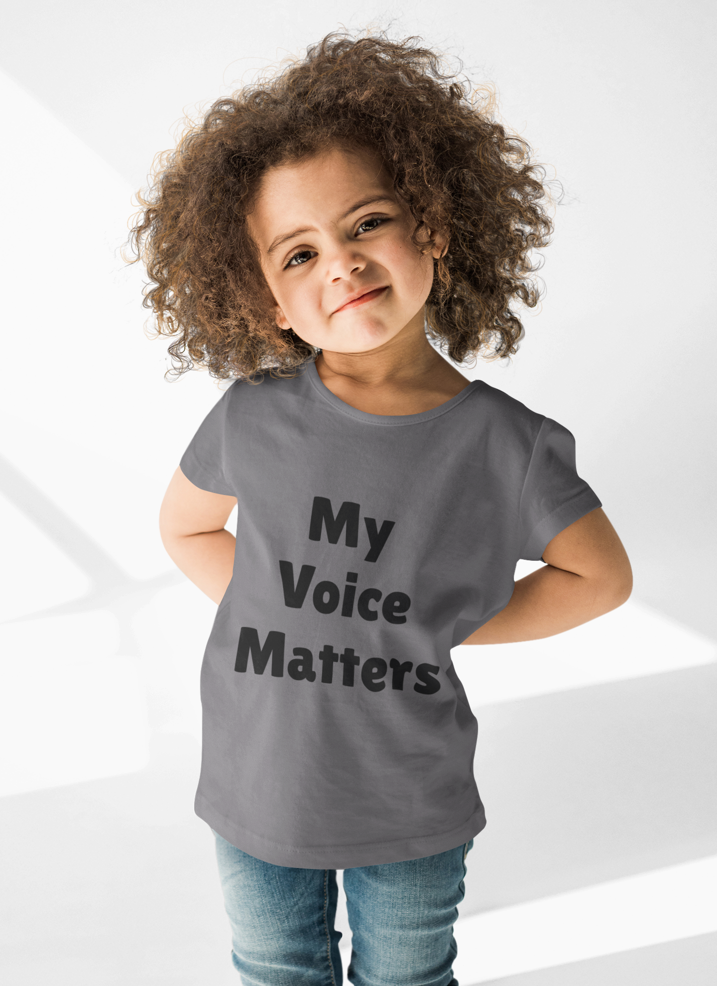 Kids Tee - My Voice Matters Graphic Youth T-Shirt, Empowerment Shirt for Children