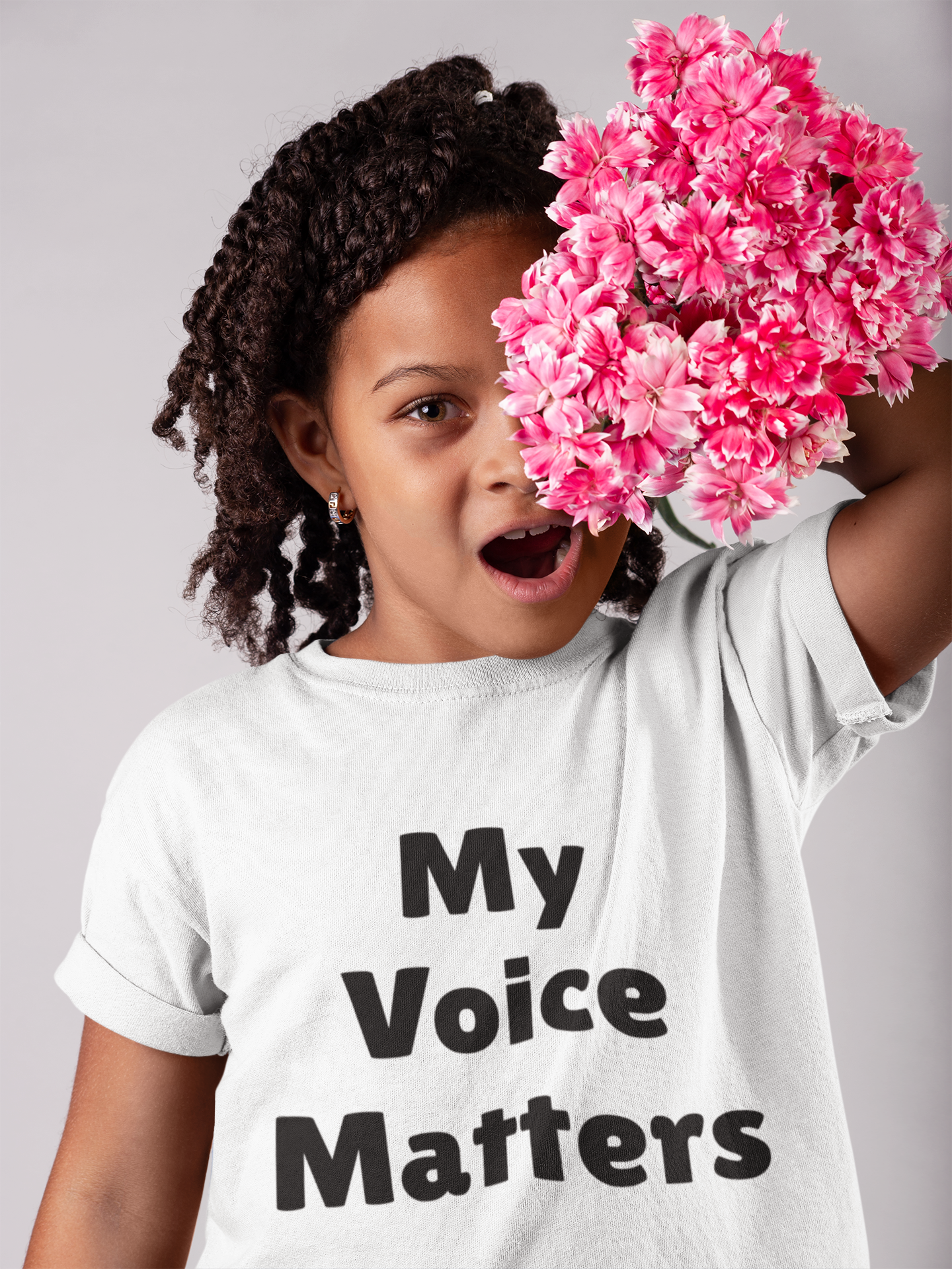 Kids Tee - My Voice Matters Graphic Youth T-Shirt, Empowerment Shirt for Children