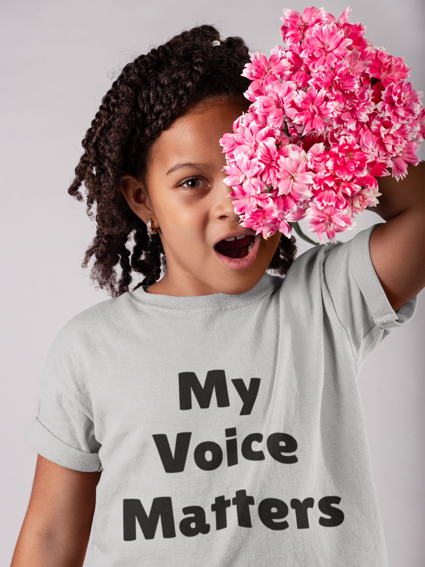 Kids Tee - My Voice Matters Graphic Youth T-Shirt, Empowerment Shirt for Children