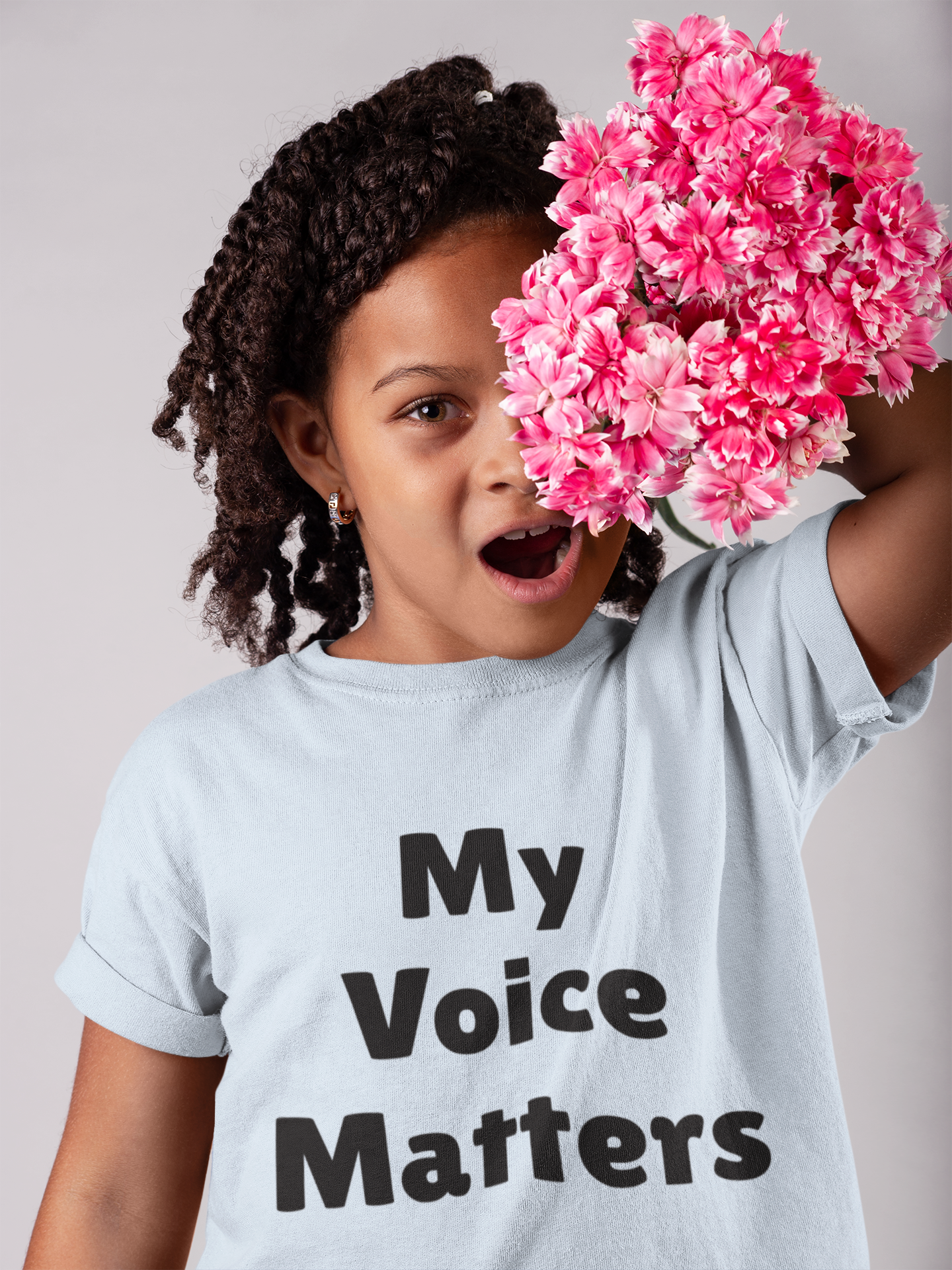 Kids Tee - My Voice Matters Graphic Youth T-Shirt, Empowerment Shirt for Children