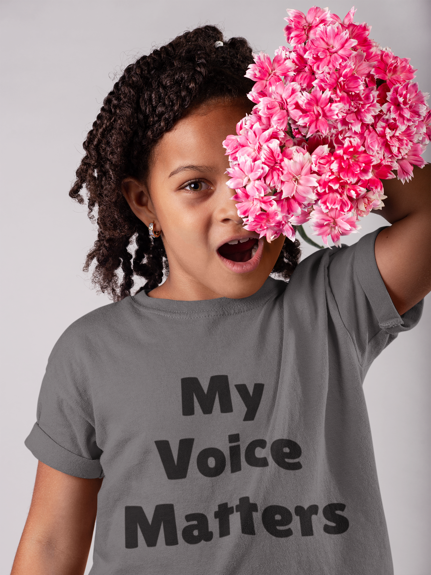 Kids Tee - My Voice Matters Graphic Youth T-Shirt, Empowerment Shirt for Children