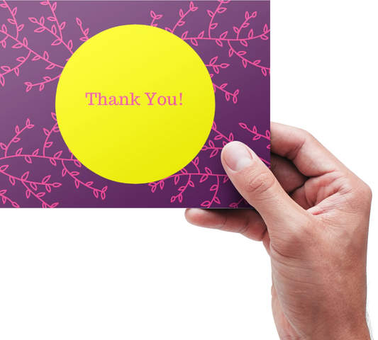 Thank you Floral (Purple/Yellow)- Lyfe Every Day Greeting Card
