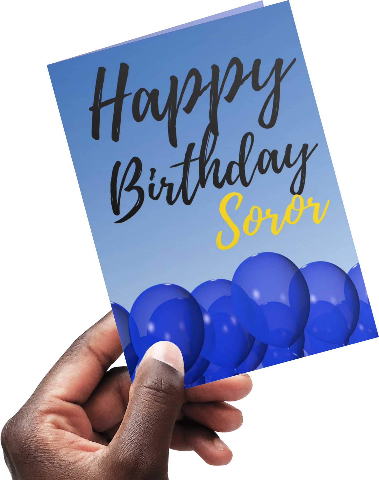 Happy Birthday Soror (Blue and Gold) - Lyfe Every Day Greeting Card