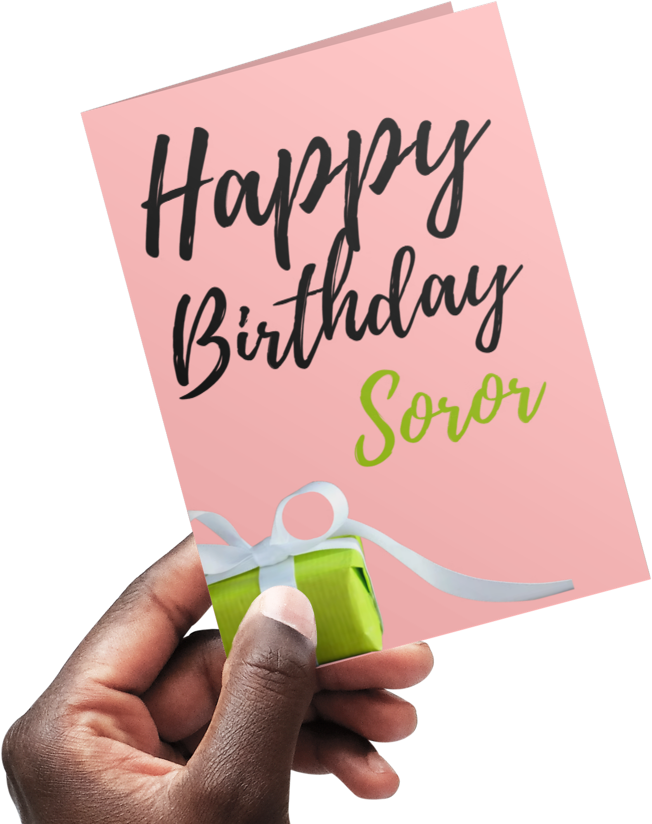 Happy Birthday Soror (Pink and Green) - Lyfe Every Day Greeting Card