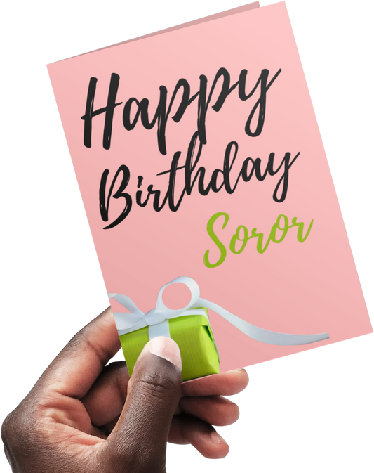 Happy Birthday Soror (Pink and Green)