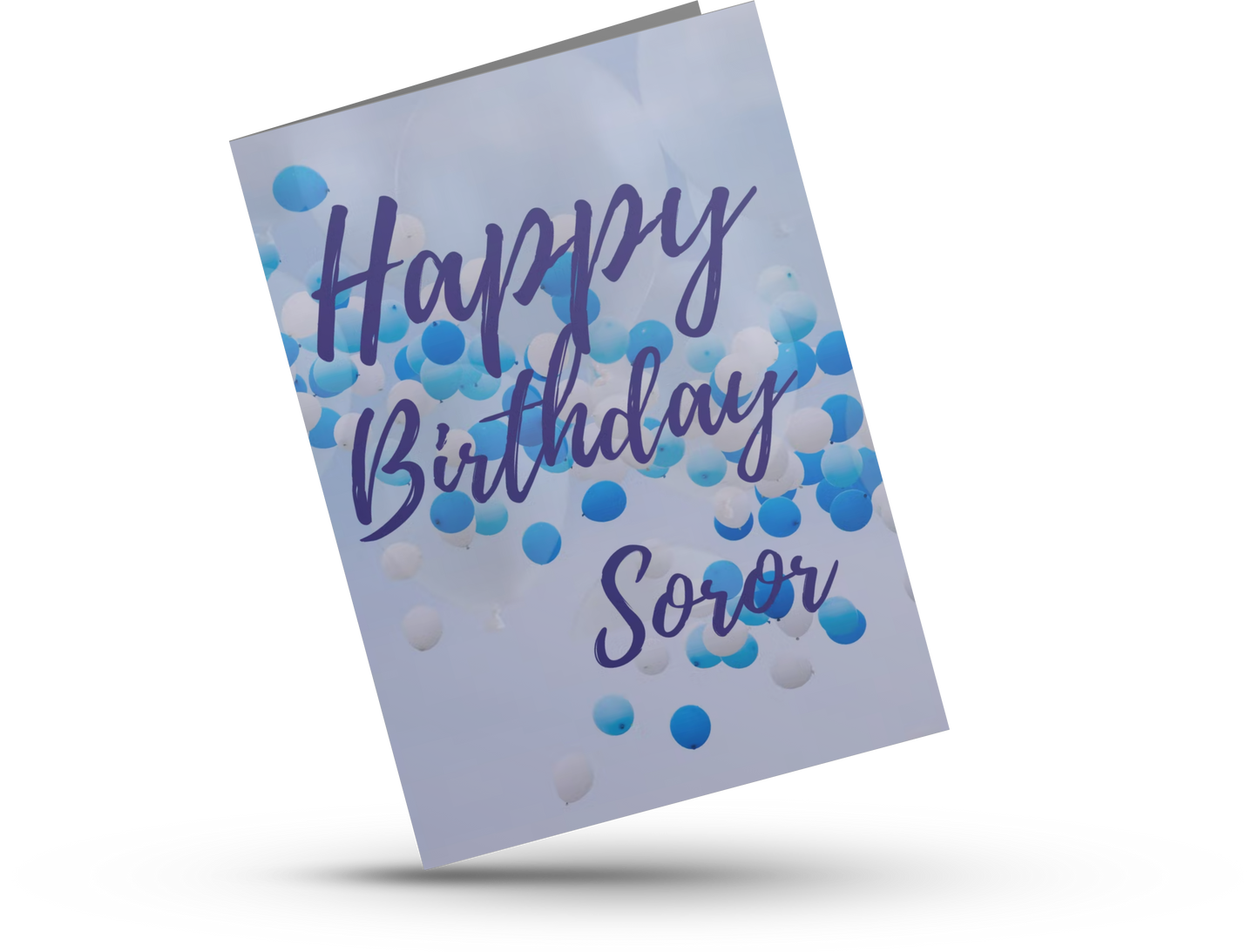 Happy Birthday Soror (Blue and White) - Lyfe Every Day Greeting Card